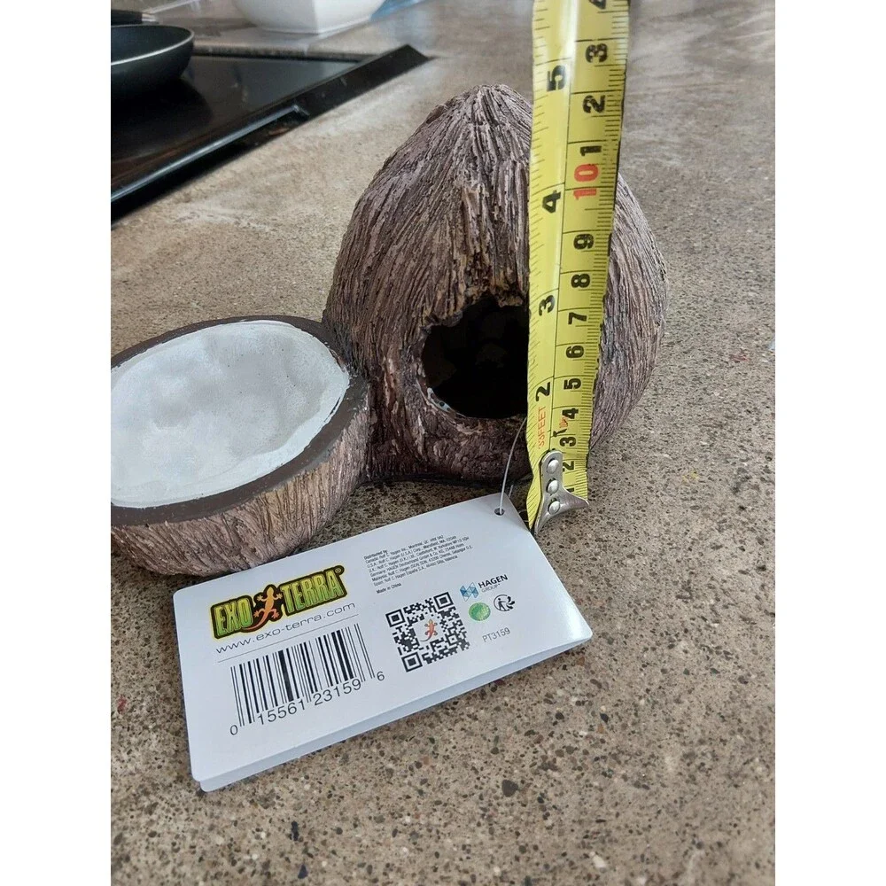 Exoterra Reptile set -Coconut Cave Hide And Water Dish For Terrarium Tropical